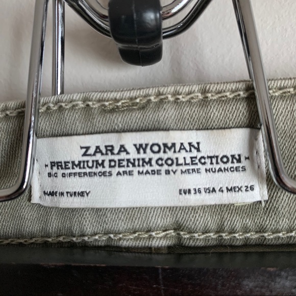 Zara Army Green Jeans - Picture 2 of 3